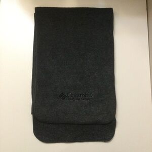 Columbia Soft Fleece Gray Scarf Embroidered Brand Unisex